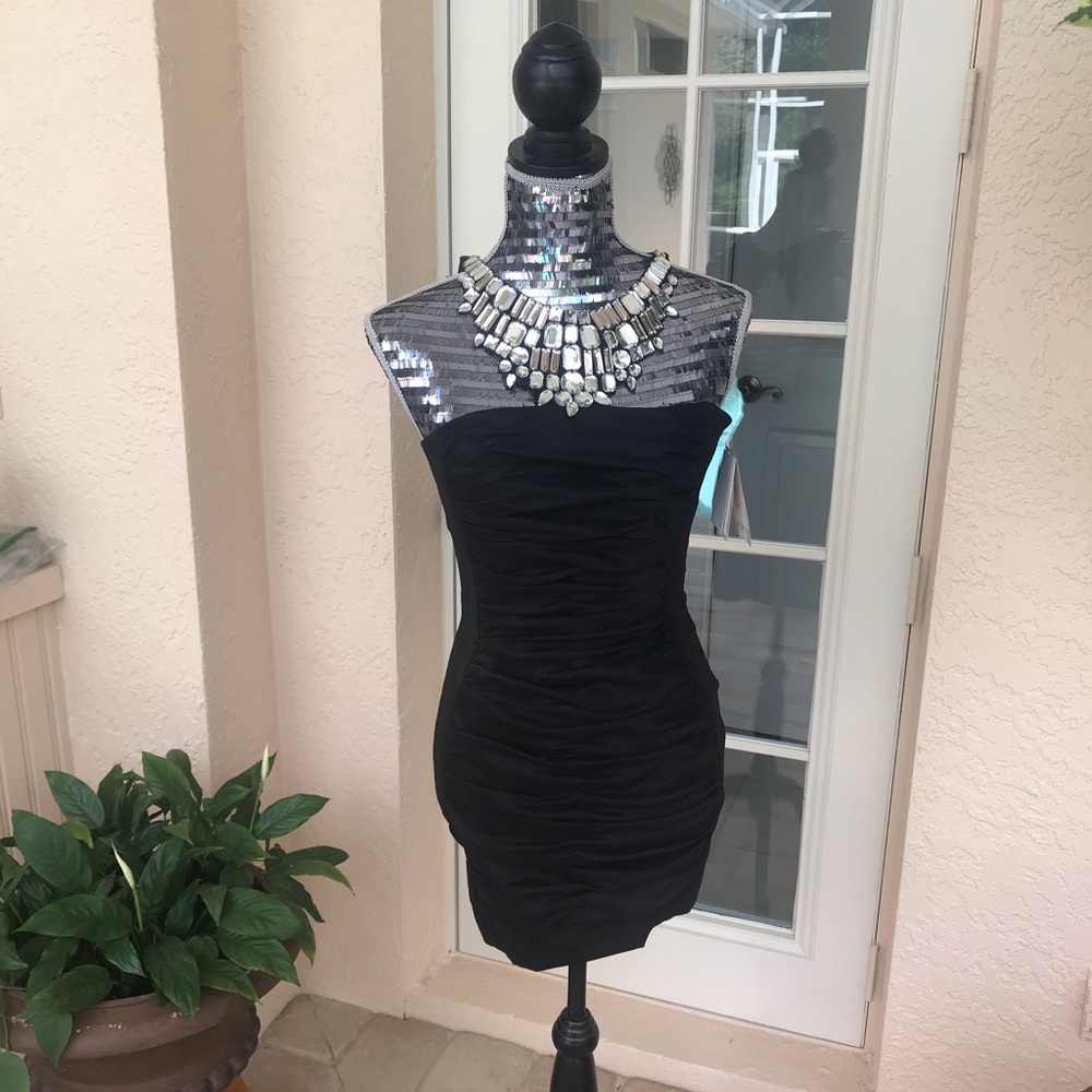 Jessica McClintock Black Mini Dress